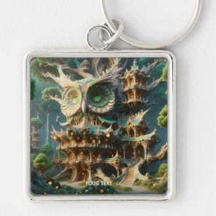Porte-clés Maison de l'arbre de la chouette Imaginaire