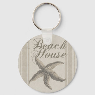 Porte-clés Maison de plage étoile de mer rivage