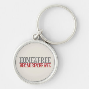 Porte-clés Maison des libres grâce aux braves Drapeau USA