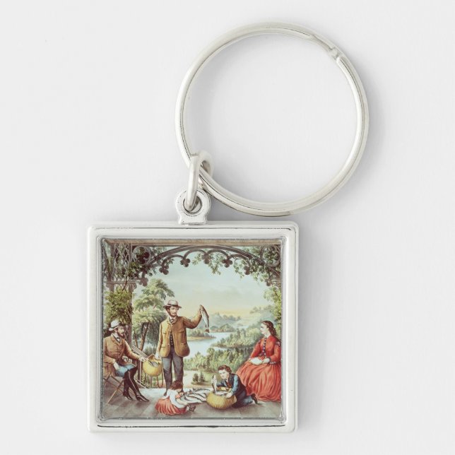 Porte-clés Maison du ruisseau, les pêcheurs chanceux (Devant)
