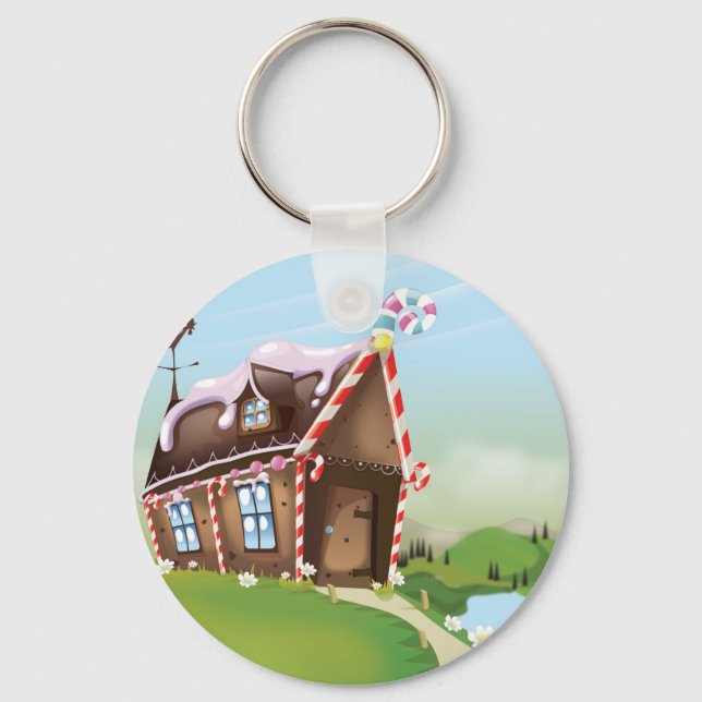 Porte-clés Maison en pain d'épices (Recto)