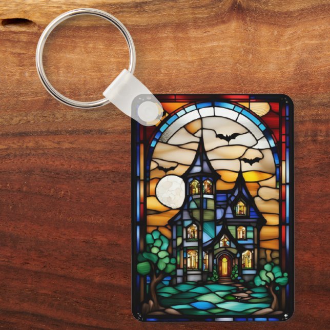 Porte-clés Maison gothique vitrail (Recto)