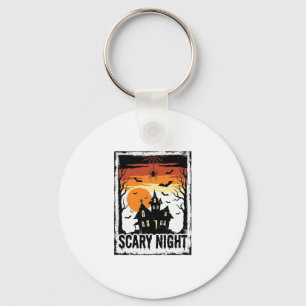 Porte-clés Maison hantée de nuit effrayante Chemise Halloween
