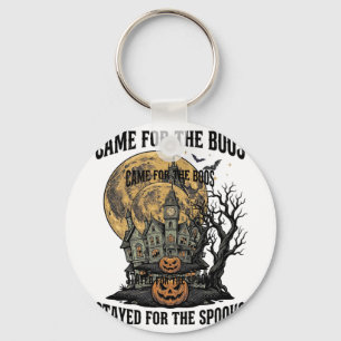 Porte-clés Maison Hantée Halloween Gravure Vintage T Spooky