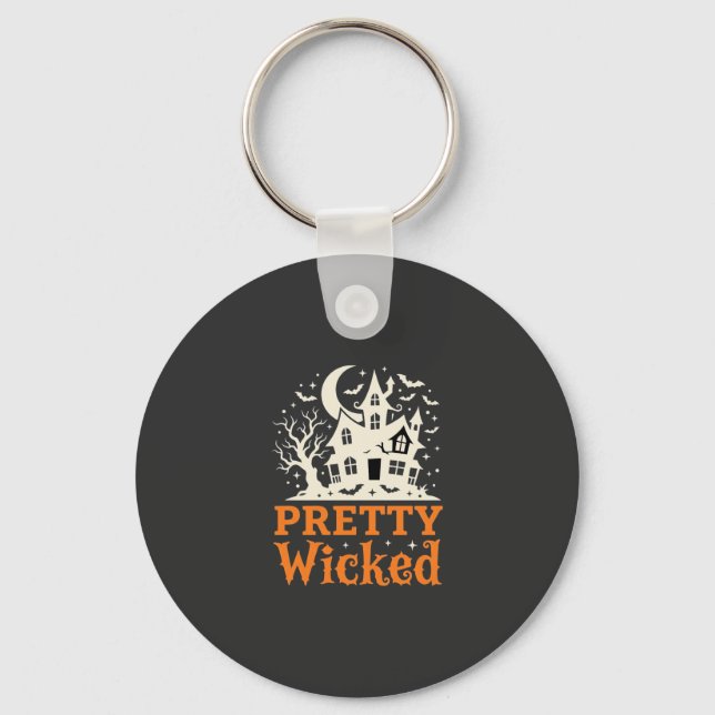 Porte-clés Maison hantée Halloween Pretty Wicked_1 (Recto)