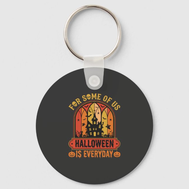 Porte-clés Maison Hantée Rétro Halloween au Quotidien (Recto)