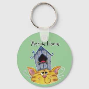 Porte-clés Maison mobile pour chat et oiseaux