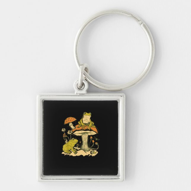 Porte-clés Maisonnette Champignon Grenouille Esthétique Cotta (Devant)