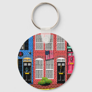 Porte-clés Maisons urbaines de l'Alexandrie, la Virginie