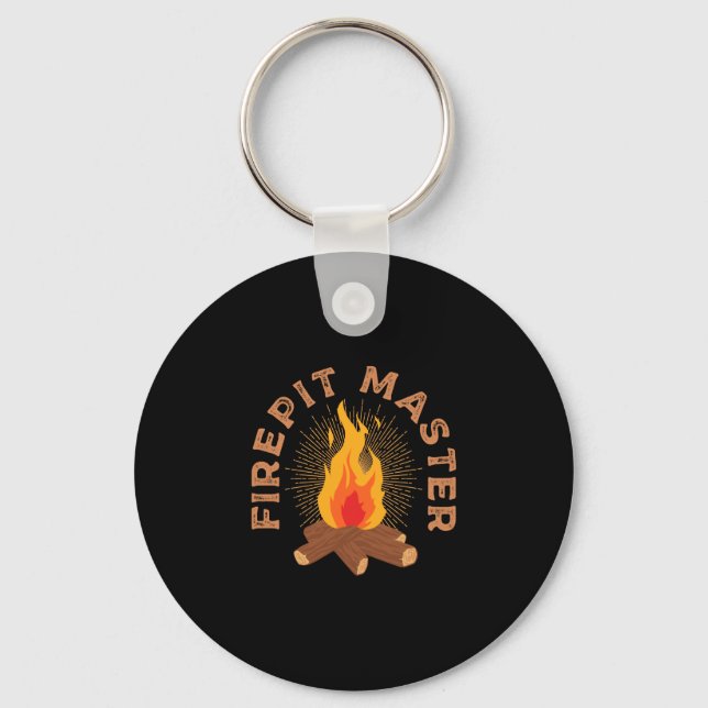 Porte-clés Maître de brasero pour hommes camping feu de camp  (Recto)