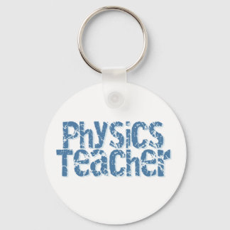 Porte-clés Maître de physique du texte en bleu désorganisé