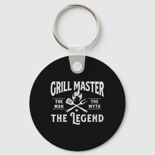 Porte-clés Maître du Grill L'Homme Le Mythe La Légende - Gril