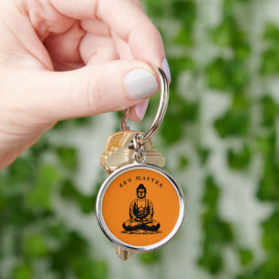 Porte-clés Maître zen - méditation Bouddha Orange