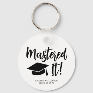 Porte-clés Maîtrise personnalisée Diplôme La maîtrise
