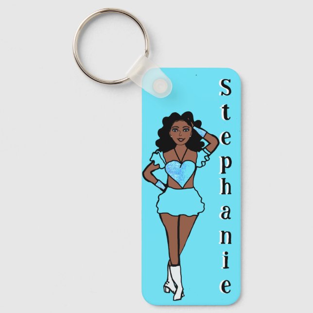 Porte-clés Majorette /Danseuse Porte - clé Aqua (Recto)