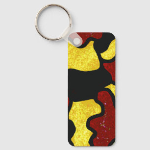 Porte-clés Majorette/Danseuse Rouge Jaune Camo