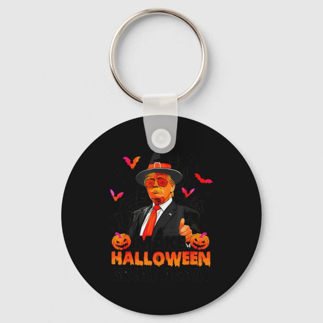 Porte-clés Make Halloween Great Again Funny Trump Soky Trick  (Recto)