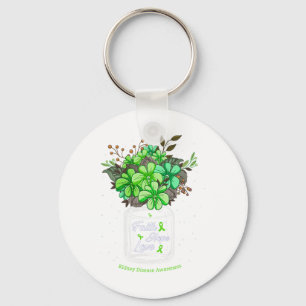 Porte-clés Maladie Foi Amour Espérance Fleur Jar Sensibilisat