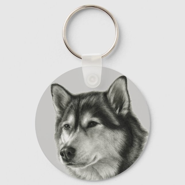 Porte-clés Malamute d'Alaska (Recto)