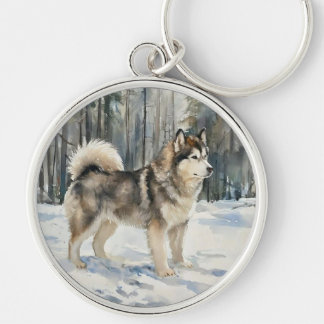 Porte-clés Malamute d'Alaska