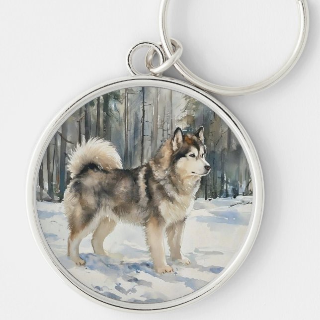 Porte-clés Malamute d'Alaska (Devant)