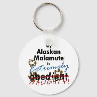 Porte-clés Malamute d'Alaska extrêmement vilain