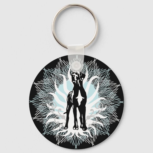 Porte-clés Mâle Dogue Allemand (Recto)