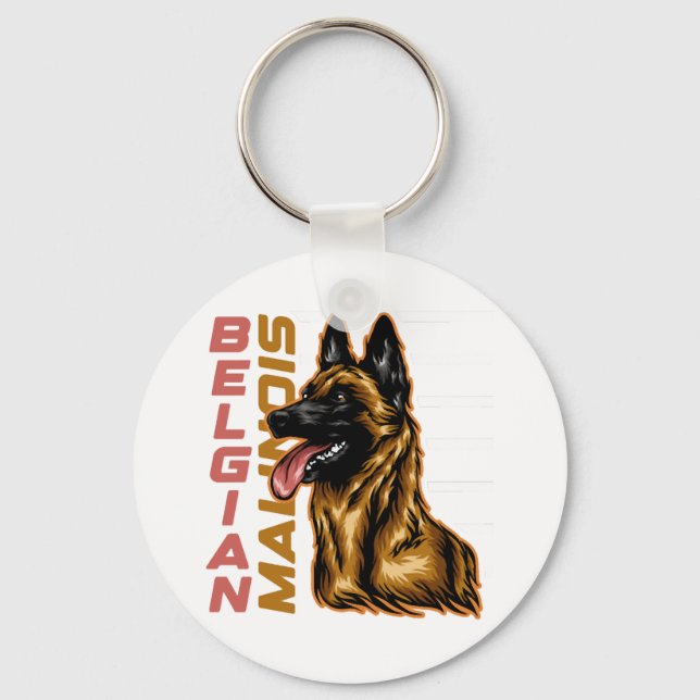 Porte-clés Malinois belge (Recto)