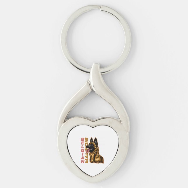 Porte-clés Malinois belge (Devant)