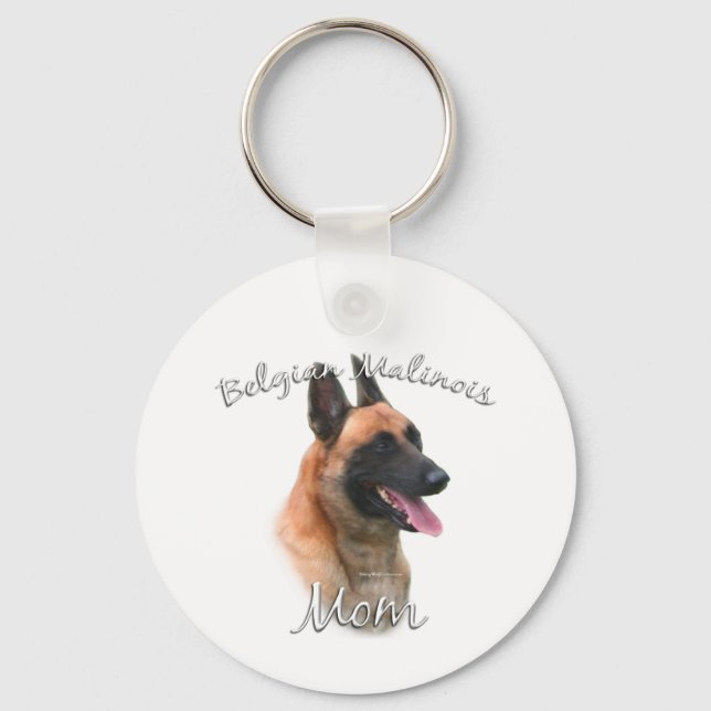 Porte-clés Malinois belge Maman 2 (Recto)