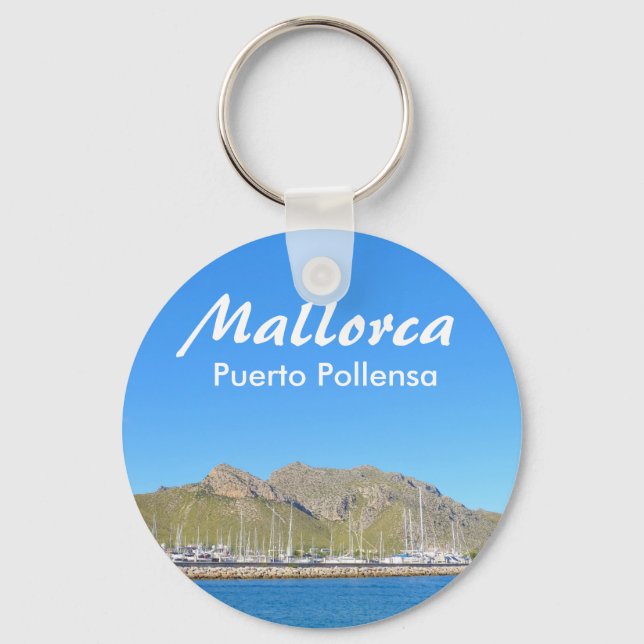 Porte-clés Mallorca Puerto Pollensa Souvenir (Recto)