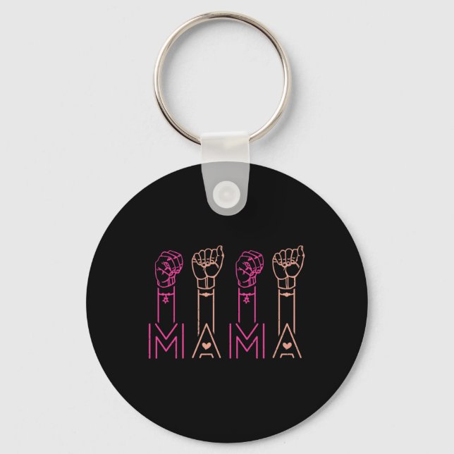 Porte-clés Mama American Sign Language Support pour les perso (Recto)