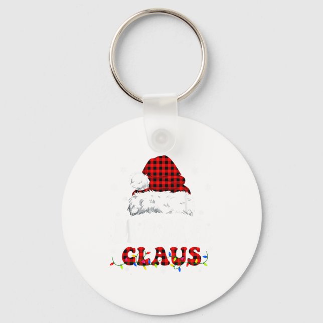 Porte-clés Mama Claus Funny Christmas Lights Pajama Family Ma (Recto)