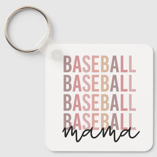 Porte-clés Mama de baseball | Cadeaux de maman de baseball (Recto)