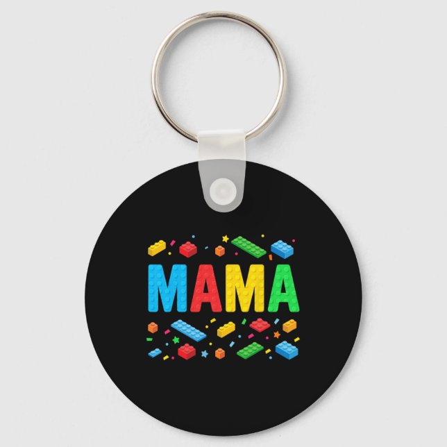 Porte-clés Mama Master Builder Blocs de briques Blocs Funny M (Recto)