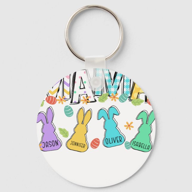 Porte-clés mama pâques (2), rétro, vintage (Recto)