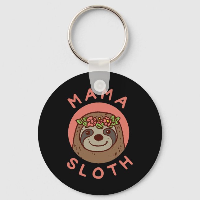 Porte-clés Mama Sloth Jote Cadeau Pour Maman De Fils Fille Mo (Recto)