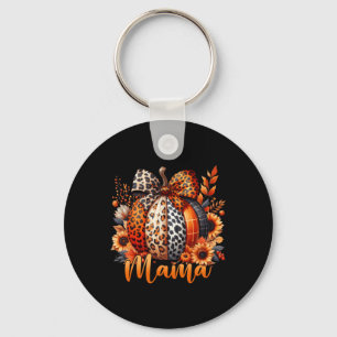Porte-clés Mama Thanksgiving Leopard Citrouille Sunflower Coq