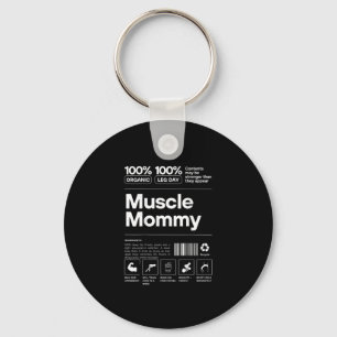 Porte-clés Maman 100% Muscles - Corps Musclé Gym Fitness - De