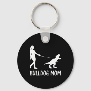 Porte-clés Maman Anglais Bulldog Mama Chien Dinosaur Femmes M