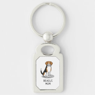 Porte-clés Maman beagle (tri couleur 3) Mignonne de chien Mèr