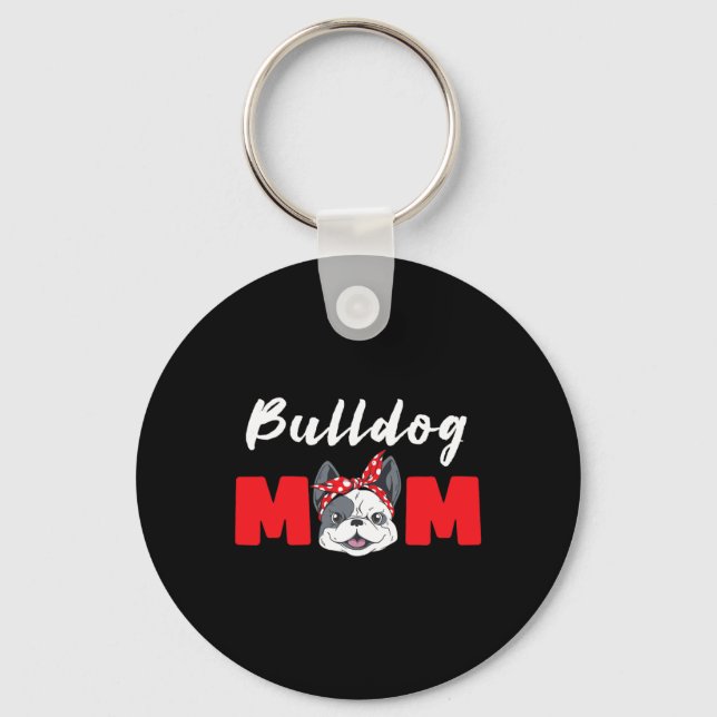 Porte-clés Maman - Bulldog (Recto)