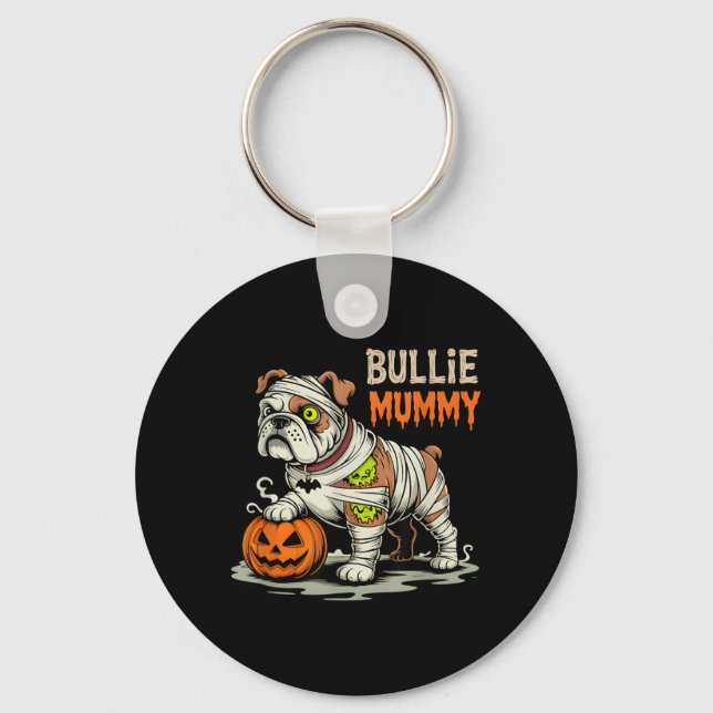 Porte-clés Maman Bullie Halloween Bouledogue (Recto)