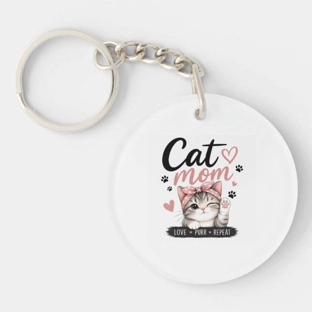 Porte-clés MAMAN CHAT (Devant)