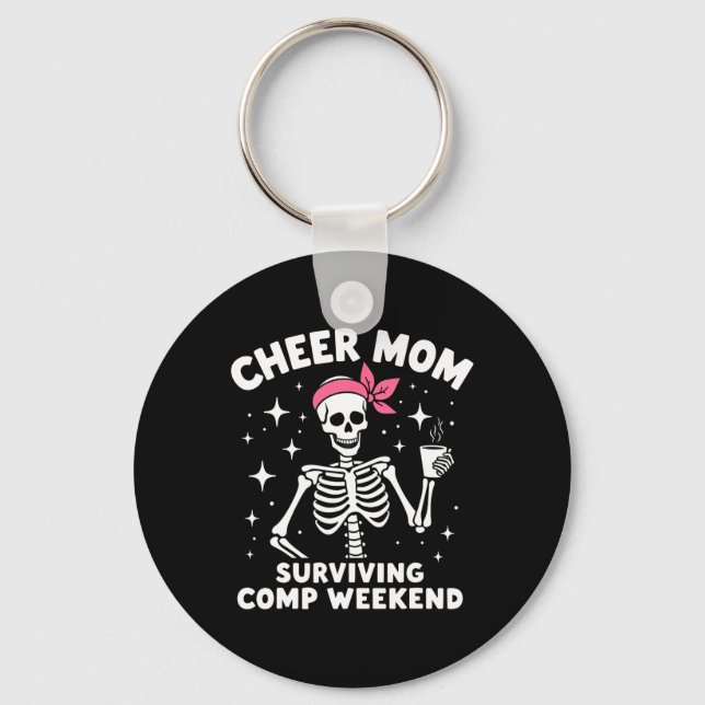 Porte-clés Maman Cheerleader Squelette Survivant Comp Weekend (Recto)