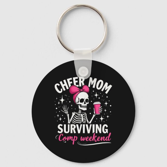 Porte-clés Maman Cheerleader Squelette Survivant Comp Weekend (Recto)