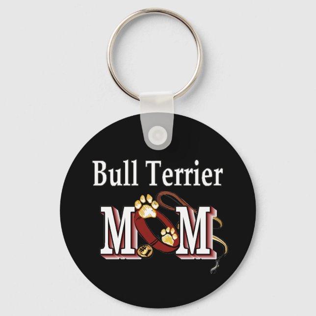 Porte-clés Maman chien Bull Terrier (Recto)