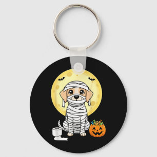 Porte-clés Maman Chien Mignon Halloween Pleine Lune Chiot Tou