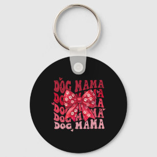Porte-clés Maman Chien Saint-Valentin Coquette Noeud Maman Ch