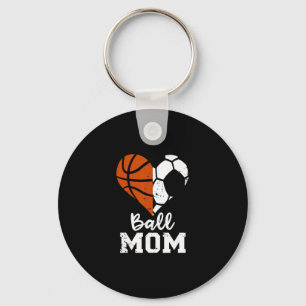Porte-clés Maman coeur drôle football croquis Maman